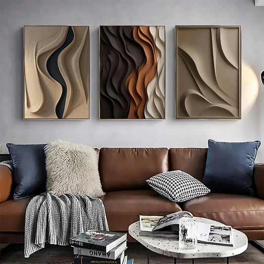 Abstract 3D Textured Canvas | 5.9 - 47.2 in | Minimalist Wall Art | Modern Home & Bedroom Decor | Unframed | Brick by Brick