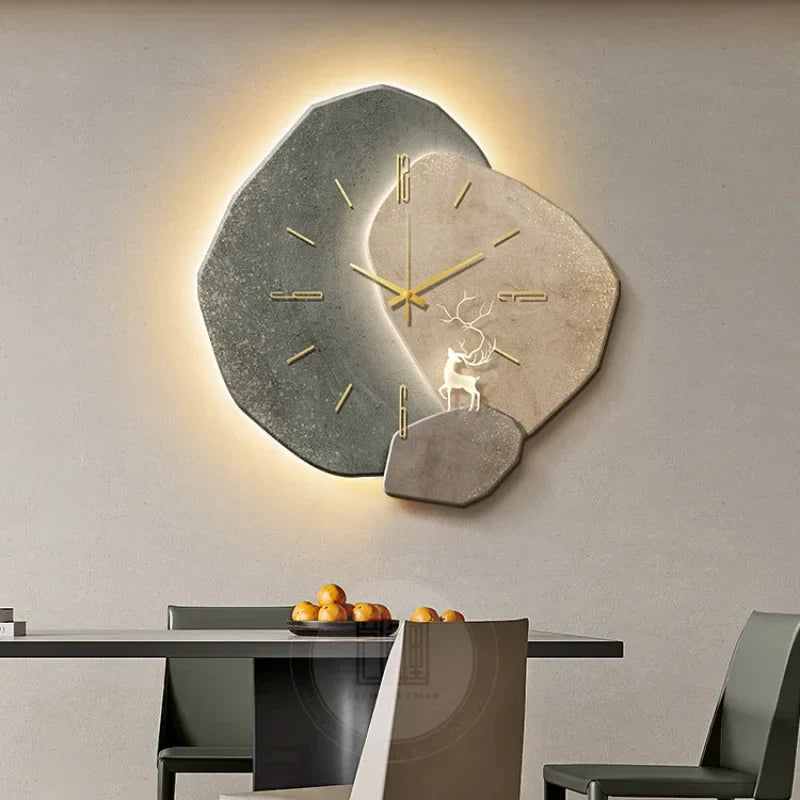 Silent Wooden Wall Clock - Sculptural - Natural Design-Home & Garden > Decor > Clocks > Wall Clocks-Brick by Brick London-Brick By Brick London