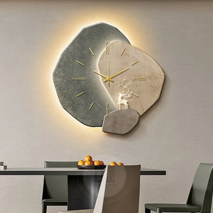 Silent Wooden Wall Clock - Sculptural - Natural Design-Home & Garden > Decor > Clocks > Wall Clocks-Brick by Brick London-Brick By Brick London