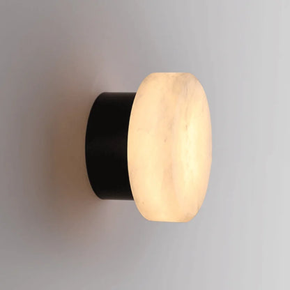 Marble Wall Lamp | 5.43x3.35 in | Modern Copper & Frosted Glass | LED Up & Down Lighting | Home Interior Lighting | Brick by Brick