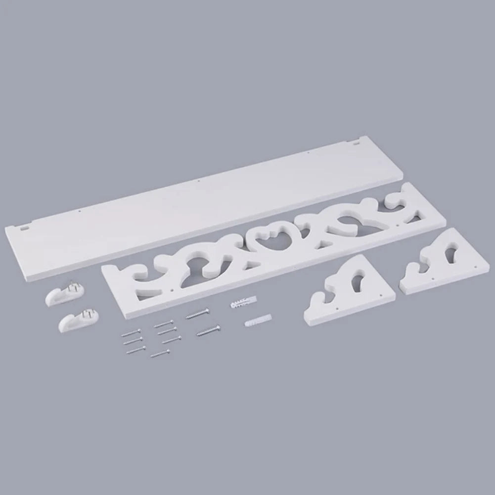 Floating Wall Shelves | Set of 3 | White Wooden Display | Modern Decorative Storage | Brick by Brick