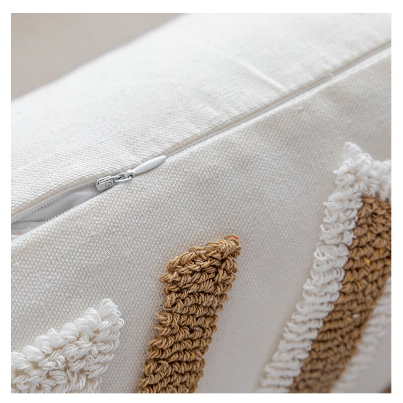 Geometric Japandi Pillowcase | Cotton Linen Cover | Scandinavian Japanese Style | Decorative Neutral Accent | Brick by Brick