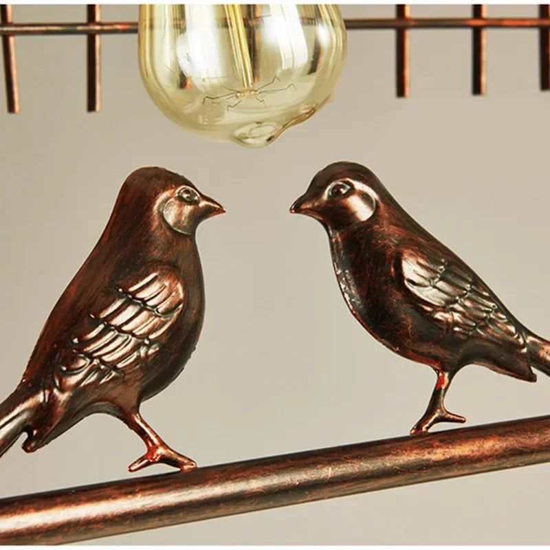 Retro Birdcage Pendant Lamp | D 19.3 - 41.3 in | Industrial Wrought Iron Hanging Light | E27 LED Fixture | Brick by Brick