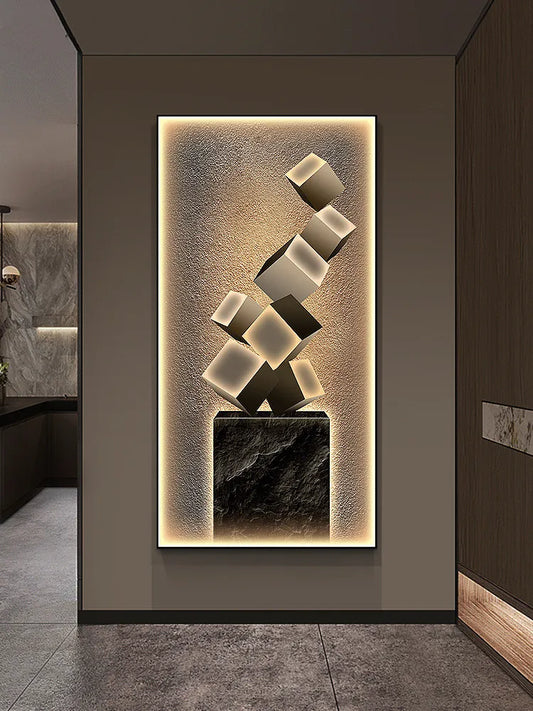 Artistic LED Wall Light | Adjustable Modern Design | Metal & Glass | Brick by Brick
