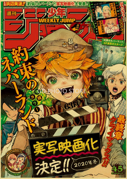 Anime Wall Art Collection | 7.9 - 19.7 in | Kraft Paper Canvas Prints | Chainsaw Man, Attack on Titan, Haikyuu | Unframed | Brick by Brick