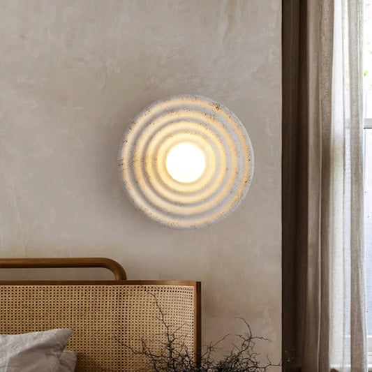 Circle Wall Lamp | Diameter 8.7 in | Modern LED Sconce | Bedroom Accent Lighting | Brick by Brick
