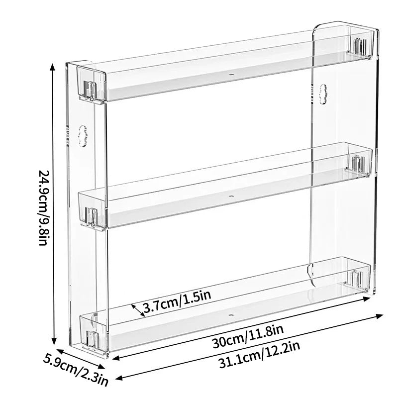 Acrylic Wall Display Shelf | Clear Organizer Rack | Doll & Blind Box Storage | Home & Office | Brick by Brick