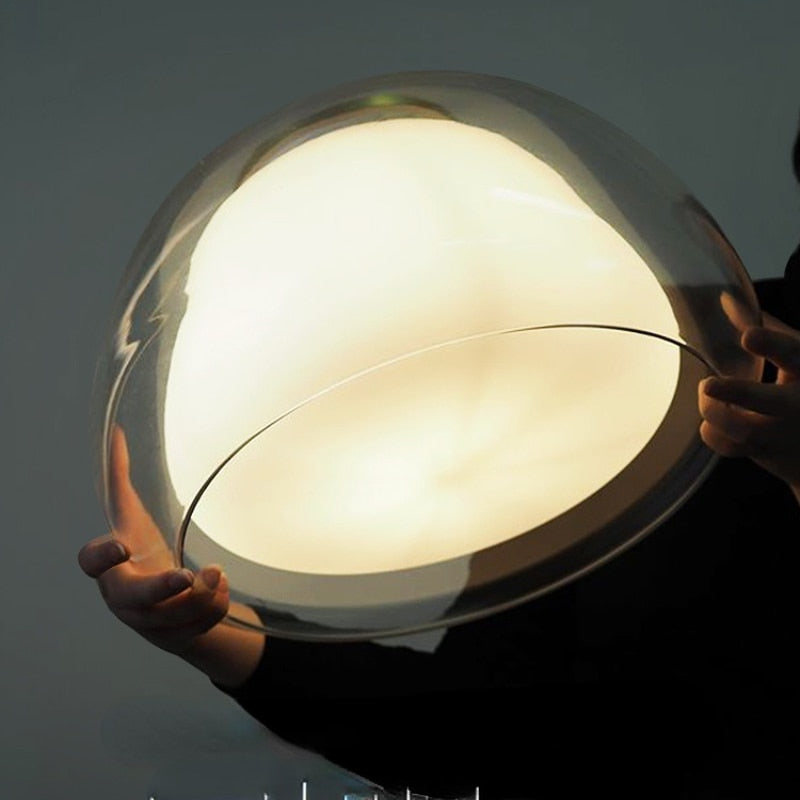 Jelly Globe Pendant Light | 9.8 in | Modern Dome Glass Globe Light | Adjustable Hanging Lamp | Brick by Brick