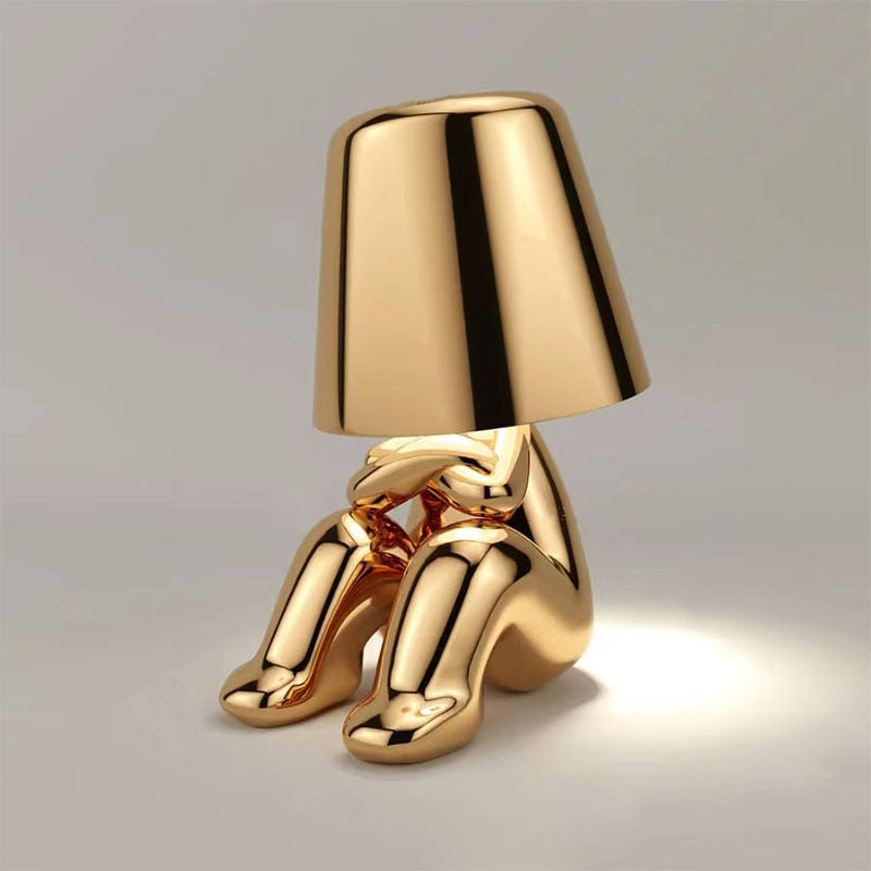Rechargeable LED Table Lamp | Touch Dimmable, Gold or Silver | Compact Wireless Lighting