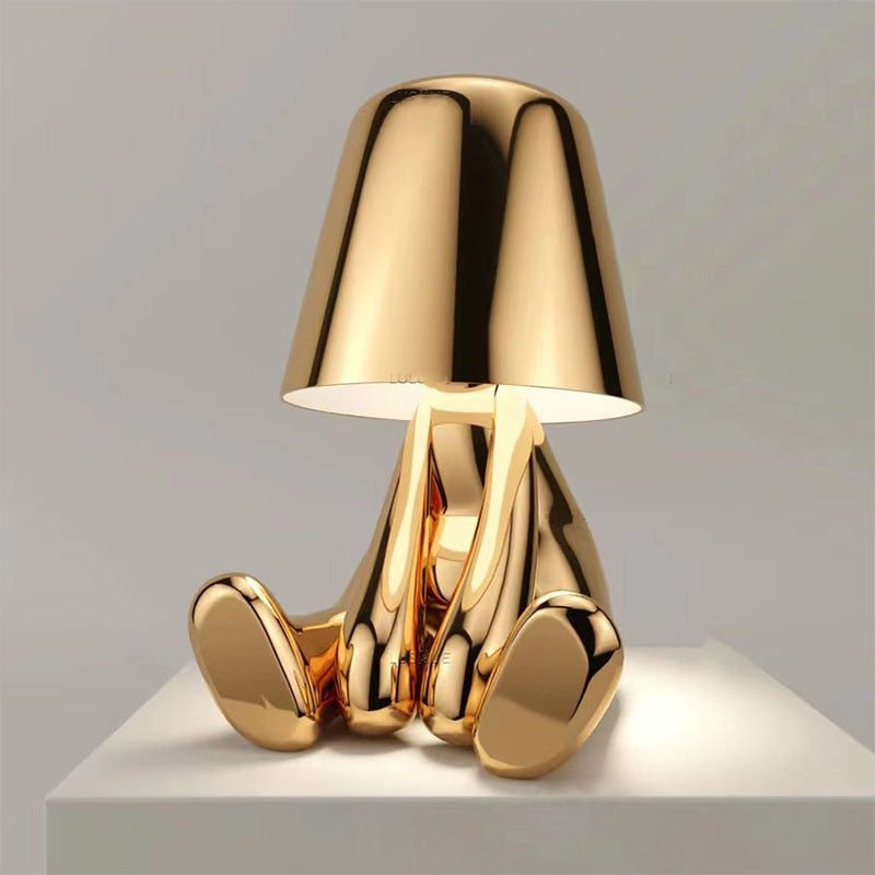 Rechargeable LED Table Lamp | Touch Dimmable, Gold or Silver | Compact Wireless Lighting