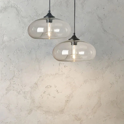 Nordic Glass Pendant Light | 11 x 6 in | Contemporary Hanging Ceiling Lamp | Colorful Fixture | Brick by Brick