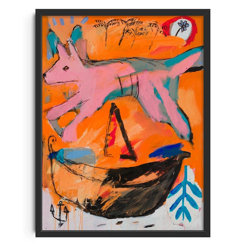 Vintage Abstract  Wall Art | 7.9 - 19.7 in | Mind Maze Poster | Retro Canvas Print | Unframed | Brick by Brick