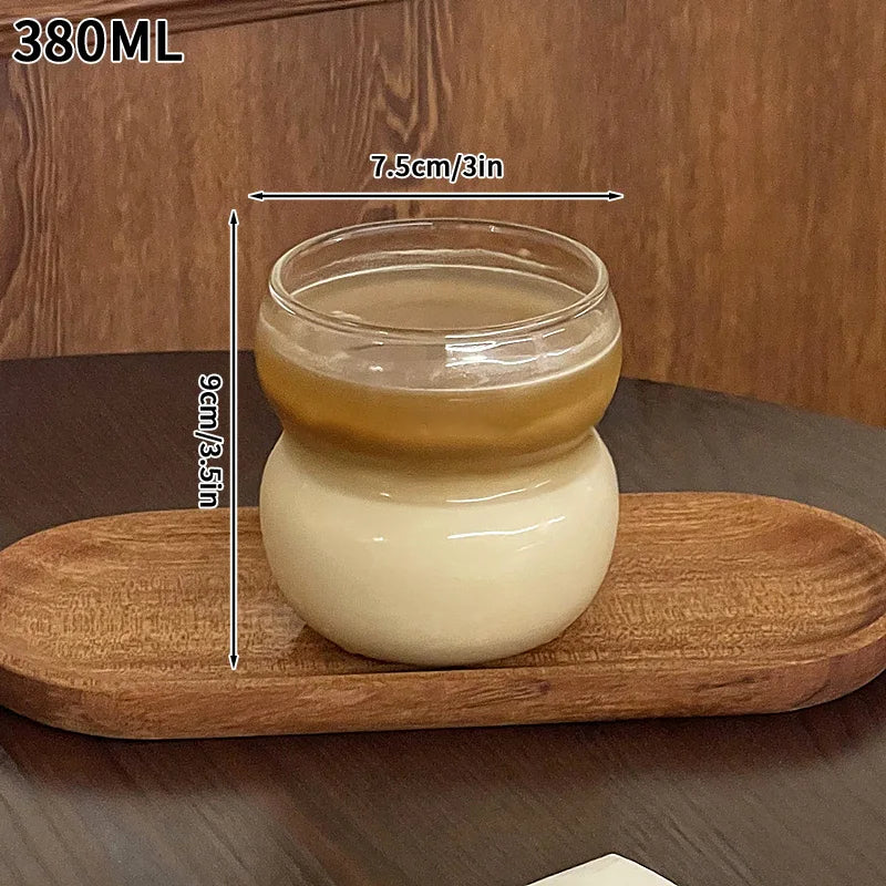 Wave Glass Cup | Transparent Ripple Drinking Cup | 300ml to 650ml | Creative Mug | Brick by Brick