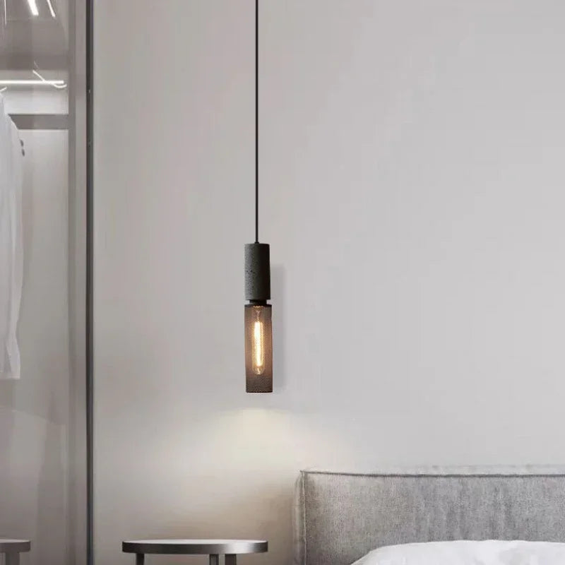 Nordic Industrial Cement Chandelier | H7.9 - 13.8 in | Vintage Iron Pendant Ceiling Light | Brick by Brick