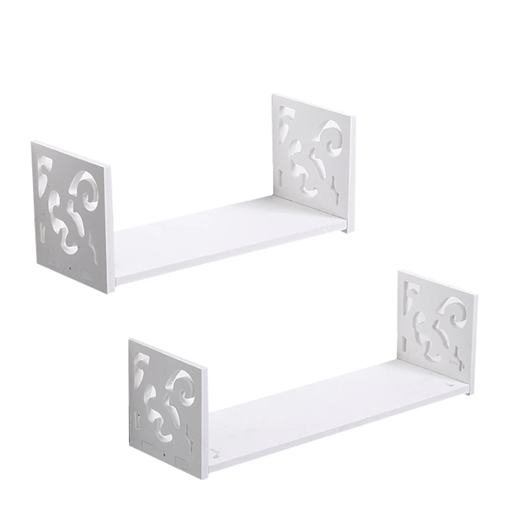 Carved Wall Floating Shelves Set | Small & Large | Decorative U-Shaped Design | Brick by Brick
