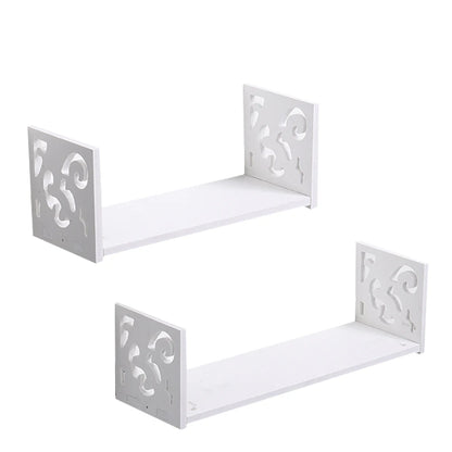 Carved Wall Floating Shelves Set | Small & Large | Decorative U-Shaped Design | Brick by Brick