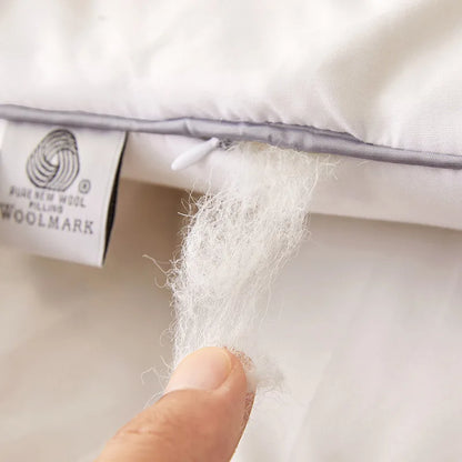 New Zealand Wool Blanket | 59 - 87 in | Thick Heating Blanket | Ultra-Fine Wool Four Season Quilt Core | Double & Single Bedding | Brick by Brick