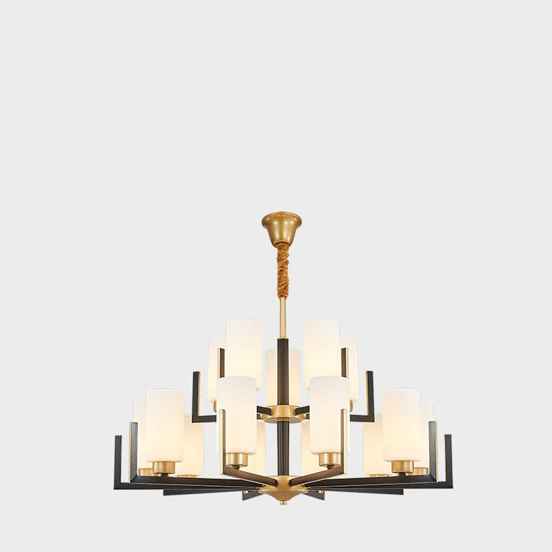 Retro Nordic LED Chandelier | H19.7 in | 6-15 Light Heads | Iron Art Hanging Lamp | Ceiling Light Fixture | Brick by Brick