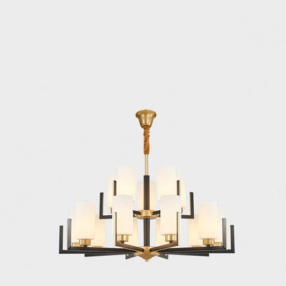 Retro Nordic LED Chandelier | H19.7 in | 6-15 Light Heads | Iron Art Hanging Lamp | Ceiling Light Fixture | Brick by Brick