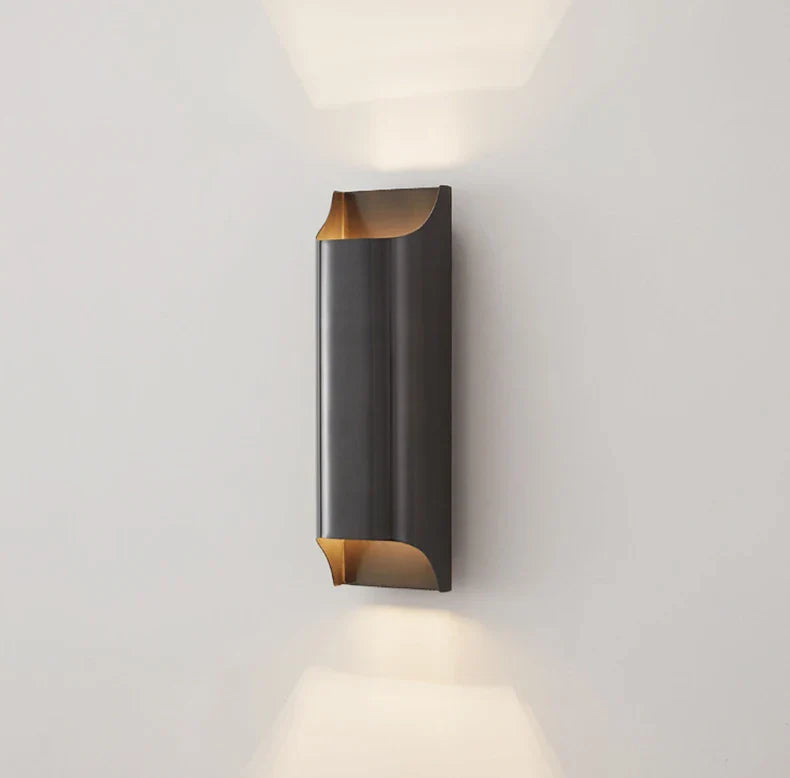 Contemporary Brass Wall Sconce | 3.9 or 11.8 | LED Lamp with Sculptural Shade | Adjustable Lighting | Brick by Brick