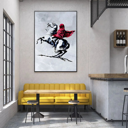 Street Graffiti Wall Art Canvas | 7.9 - 21.7 in | Banksy Girl with Balloon Poster | Modern Abstract Decor | Unframed | Brick by Brick