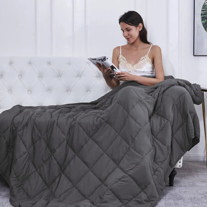 Weighted Blankets for Adults | 35.8 x 80.0 in | Decompression Sleep Aid | Quilted Heavy Quilt Throw Blanket | Brick by Brick