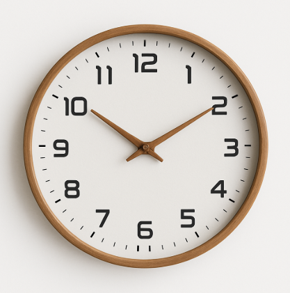 Silent Wooden Wall Clock | 10" or 12" | No-Tick Quartz Movement | Minimalist Nordic Design
