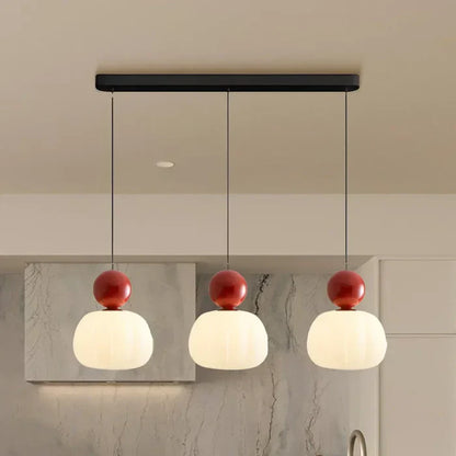 Art Deco Pendant Lamp | 1 - 3 Heads | Cream Finish | Modern Bauhaus Style | G9 Bulb Compatible | Brick by Brick