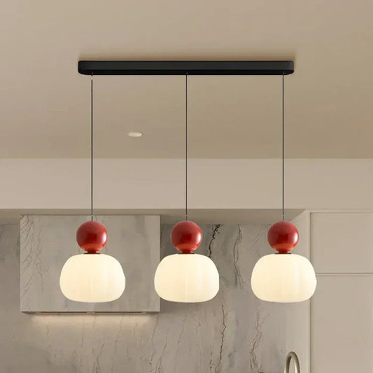 Art Deco Pendant Lamp | 1 - 3 Heads | Cream Finish | Modern Bauhaus Style | G9 Bulb Compatible | Brick by Brick