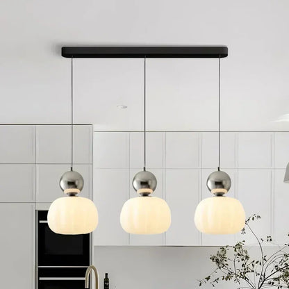 Art Deco Pendant Lamp | 1 - 3 Heads | Cream Finish | Modern Bauhaus Style | G9 Bulb Compatible | Brick by Brick