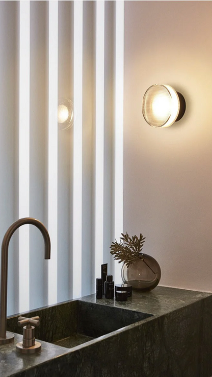 Dome Wall Light | 5.5 x 3.9 in | LED Flush Mount | Matte Black or Gold | Brick by Brick