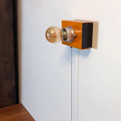 Bauhaus Retro Wall Lamp | 3.5in | Orange Square Box Camera Design | Decorative Sconce | Brick by Brick