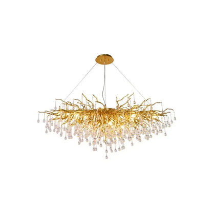 American Crystal Pendant Chandelier | D15.7- 47.2 in & L39.4-70.9 in | Modern Luxury Ceiling Light | Brick by Brick