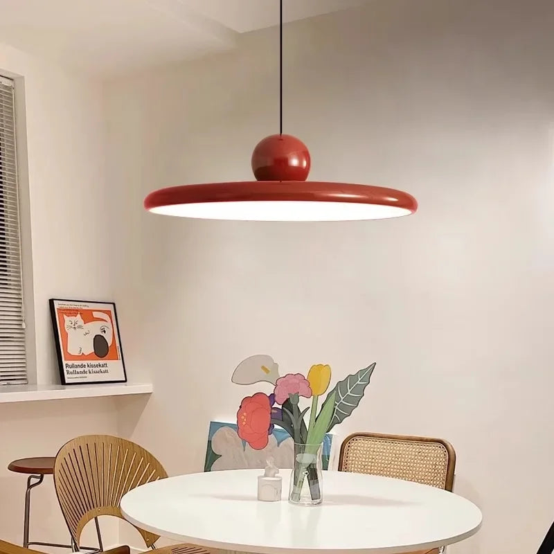 Pendant Lamp | 7.9 - 11.8in | Retro Flying Saucer Design | Metal Chandelier | Nordic Cream Style | LED E27 | Brick by Brick