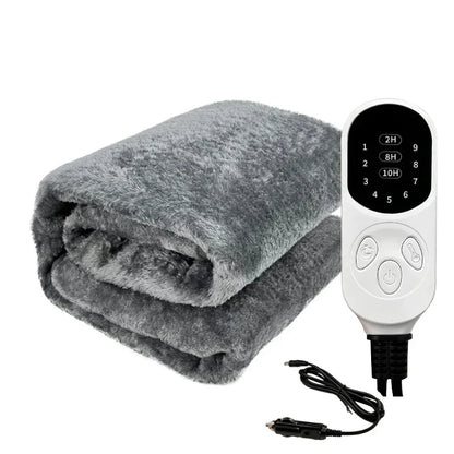 12V Heated Blanket | 62.99 x 31.49/59.05 in | Washable | Electric Car Blanket with Timer | Brick by Brick