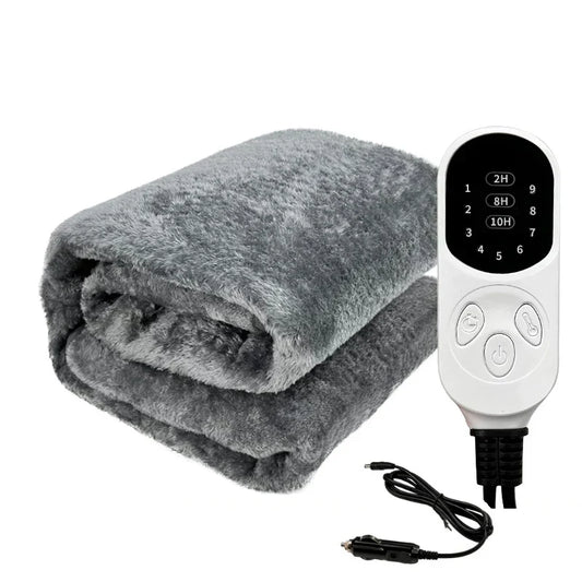 12V Heated Blanket | 62.99 x 31.49/59.05 in | Washable | Electric Car Blanket with Timer | Brick by Brick