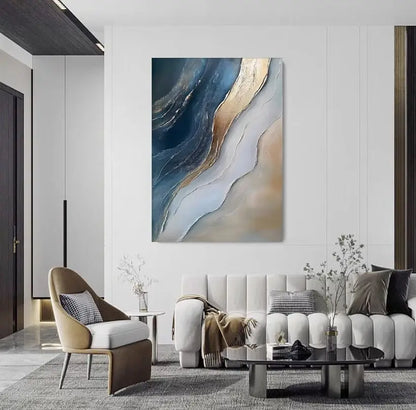 Abstract Wall Art | Large Acrylic Canvas Painting | Modern Frameless Oil Artwork for Home Decor | Brick by Brick