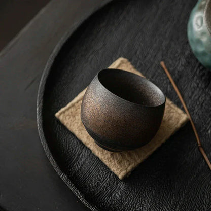 Rustic Ceramic Espresso Cups | 3oz Stoneware with Earth-Toned Glaze | Microwave & Dishwasher Safe