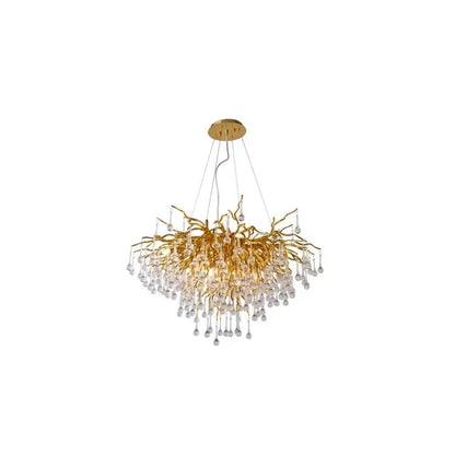 American Crystal Pendant Chandelier | D15.7- 47.2 in & L39.4-70.9 in | Modern Luxury Ceiling Light | Brick by Brick