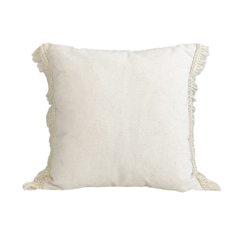 Japandi Cotton Linen Pillow Cover | Beige Woven Design | Modern Cushion Case | Minimalist Home Décor | Brick by Brick