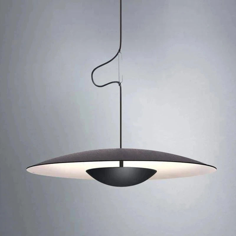 Modern Creative Chandelier | LED Ceiling Pendant Light | Black & Wood Grain Design | Adjustable Sizes | Brick by Brick