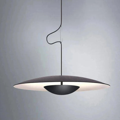 Modern Creative Chandelier | LED Ceiling Pendant Light | Black & Wood Grain Design | Adjustable Sizes | Brick by Brick