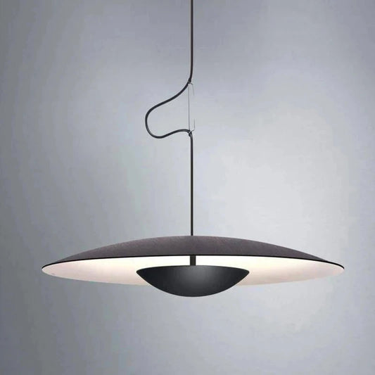 Modern Creative Chandelier | LED Ceiling Pendant Light | Black & Wood Grain Design | Adjustable Sizes | Brick by Brick