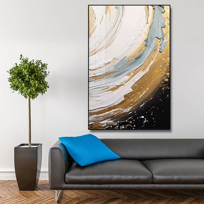 Abstract Wall Art | Large Acrylic Canvas Painting | Modern Frameless Oil Artwork for Home Decor | Brick by Brick