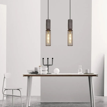 Nordic Industrial Cement Chandelier | H7.9 - 13.8 in | Vintage Iron Pendant Ceiling Light | Brick by Brick