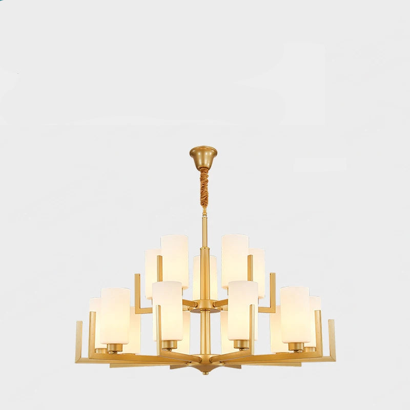 Retro Nordic LED Chandelier | H19.7 in | 6-15 Light Heads | Iron Art Hanging Lamp | Ceiling Light Fixture | Brick by Brick