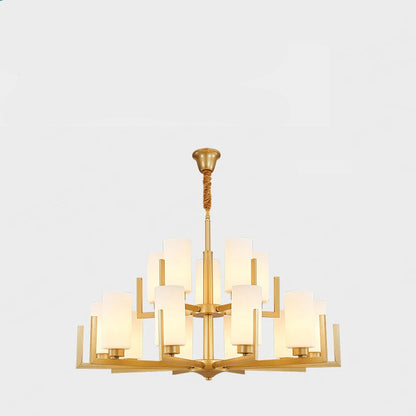 Retro Nordic LED Chandelier | H19.7 in | 6-15 Light Heads | Iron Art Hanging Lamp | Ceiling Light Fixture | Brick by Brick