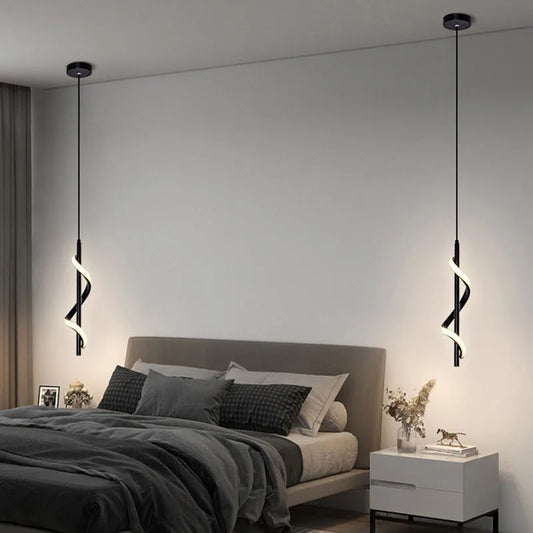 Contemporary Rotating Pendant Lamp | 13.8 in x 5.5 in | Acrylic & Hardware LED | Brick by Brick