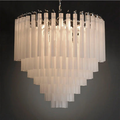 Round Glass Pendant Light | LED Chandelier | 3-Color Warm Neutral Cool | 24–31 in | Brick by Brick