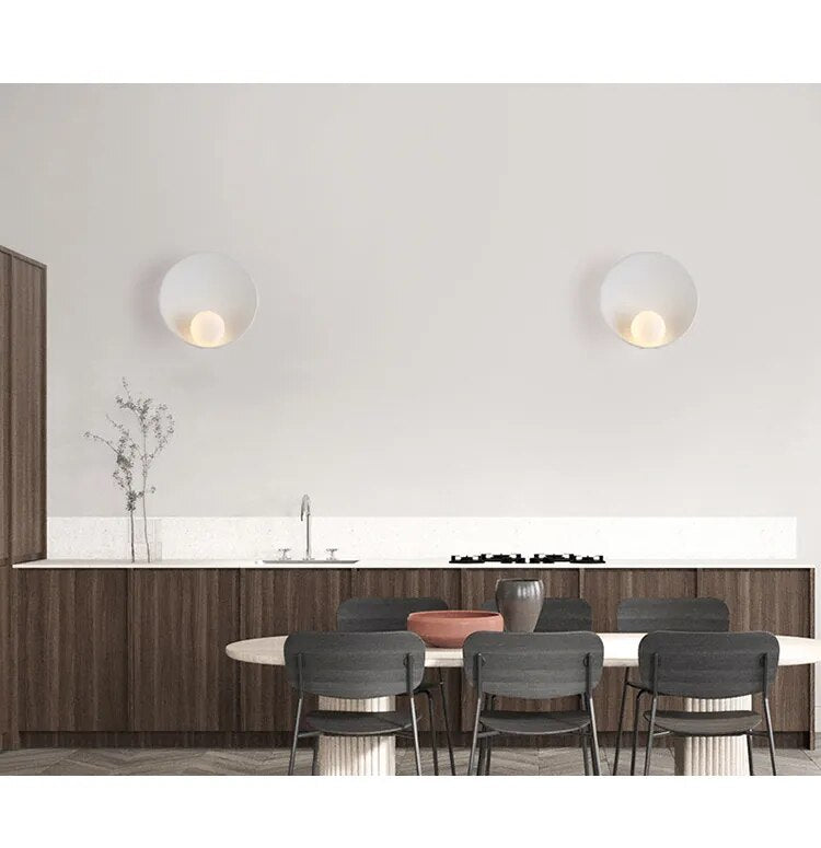 Contemporary Wall Sconce | 9.1 x 9.1 in | LED Light with Sculptural Shade | Adjustable Lighting | Brick by Brick